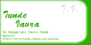 tunde vavra business card